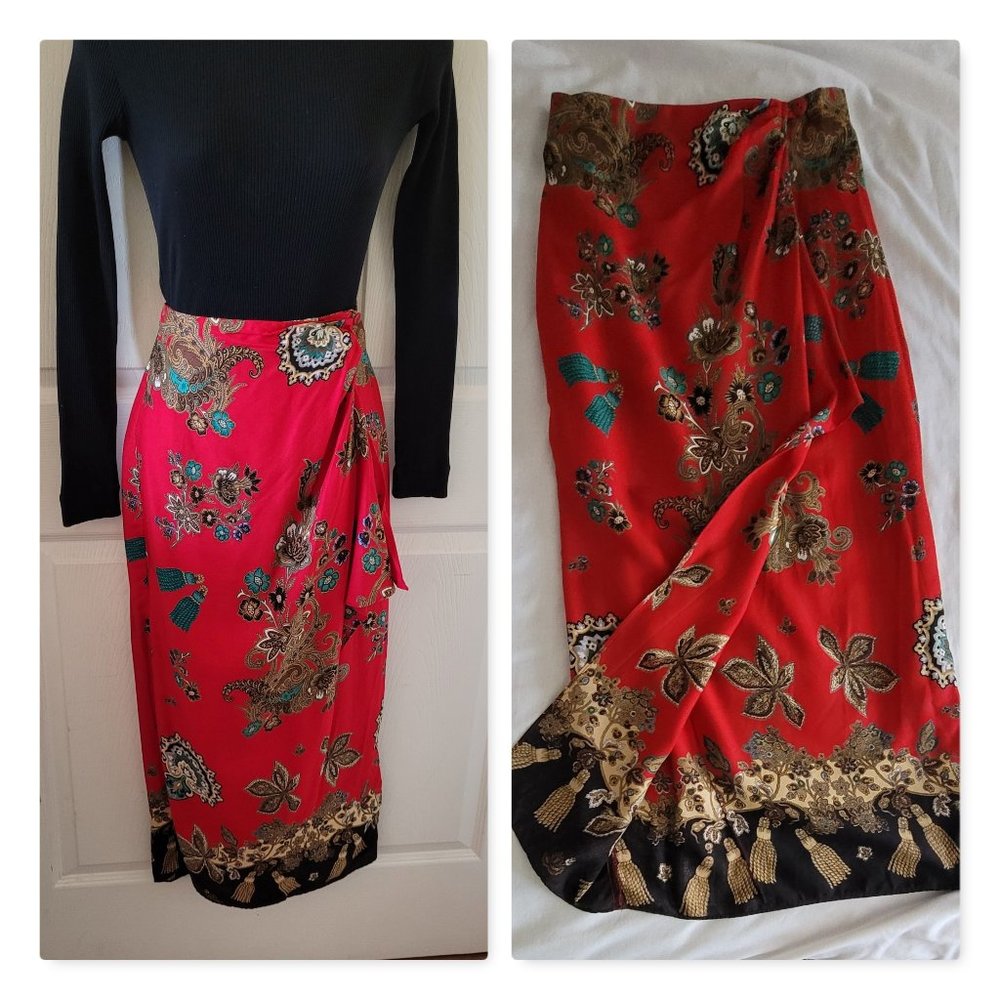 Randolph Duke wrap maxi skirt